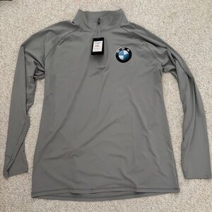 BMW Men's Long Sleeve Tee in Charcoal